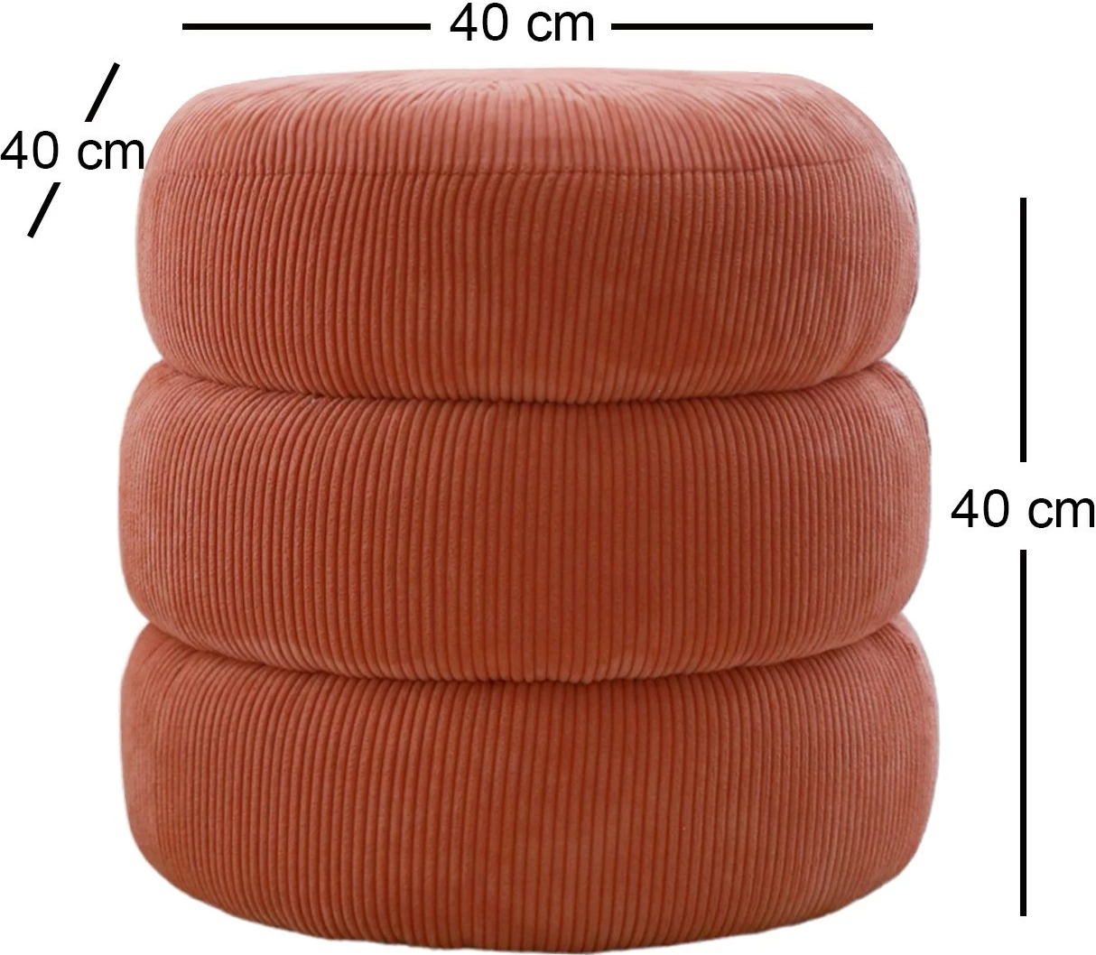 Puf Atelier del Sofa, Boum - ngjyrë korale