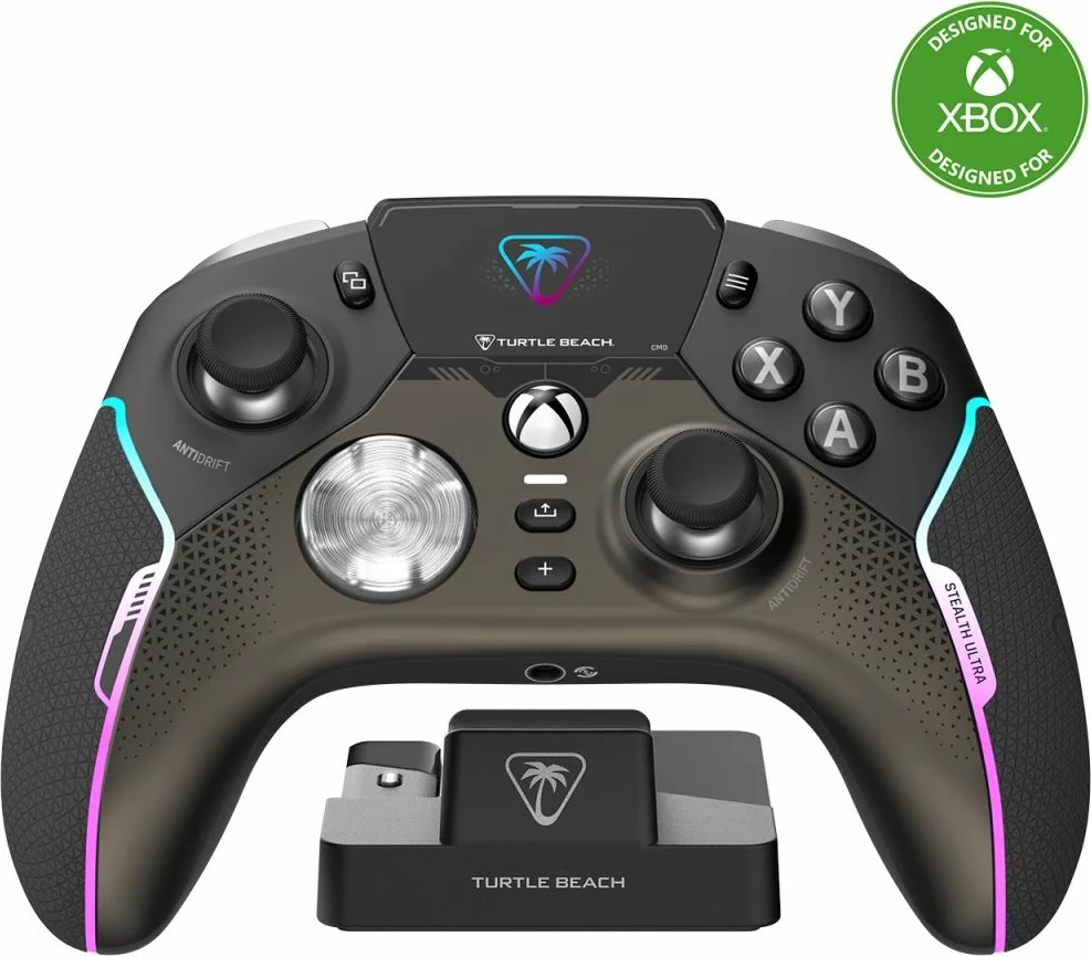 Kontroller gaming wireless Turtle Beach Stealth Ultra, me stacion karikimi, për Xbox/PC/Android, i zi