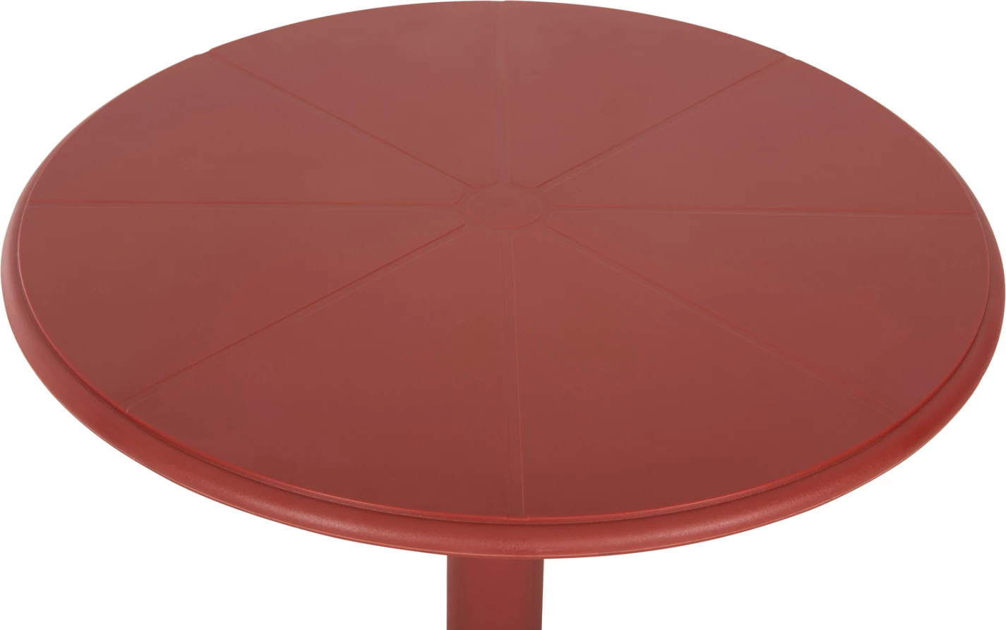 Tavolinë e rrumbullakët polipropileni, ngjyrë e kuqe, TERRIN FH6124.16, Φ61x77Hcm