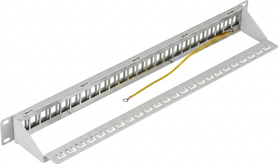 Panel montimi EFB Elektronik 37597.1, 19", për 24 konektorë, gri