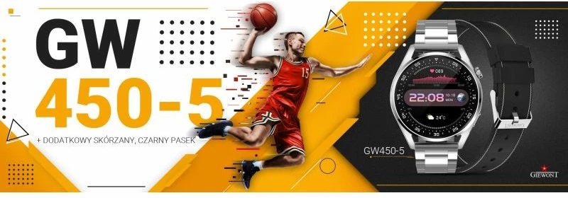 Smartwatch Giewont për meshkuj, argjendi