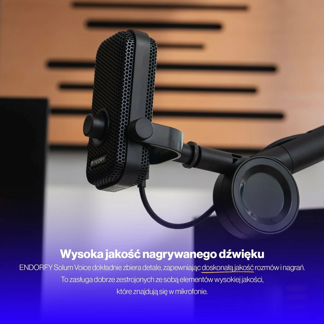 Mikrofon Endorfy Solum Voice EY1B014, USB-C, kardioid, me krah tavoline, RGB, i zi, set 7