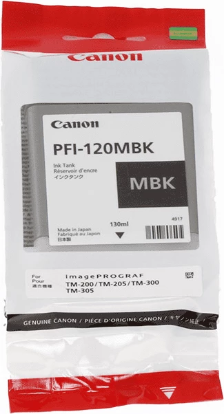 Rezervuar boje Canon PFI-120MBK 130 ml, e zezë mat