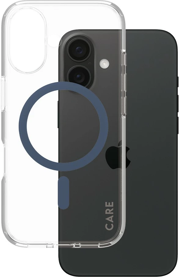 Mbështjellës PanzerGlass CARE Case Flagship MagSAFE për iPhone 16, transparent, blue