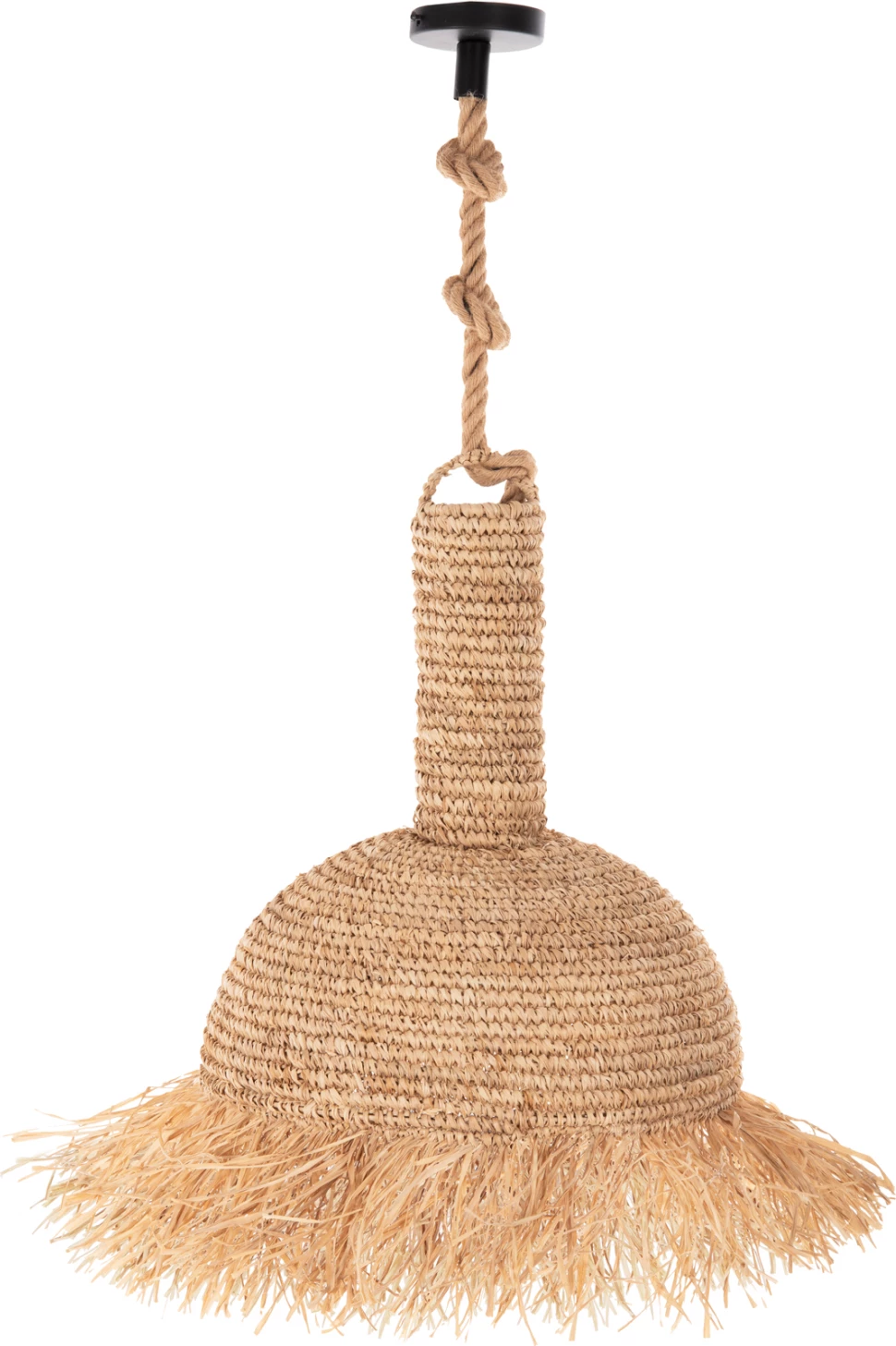 Set llambë varëse tavani, litar dhe fibra gjethe palme të thata, FH11923, Φ41.5Χ150H cm