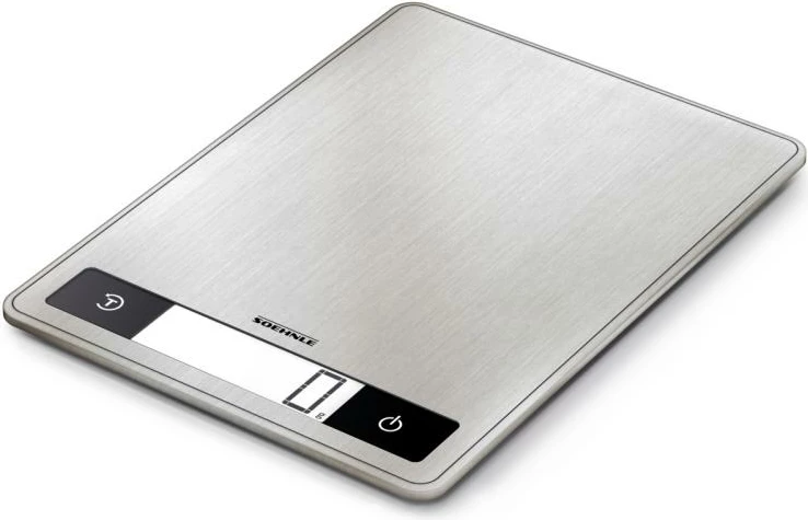 Peshore kuzhine, Soehnle Page Profi 200, kapacitet 15 kg, saktësi 1 g, ekran LCD me ndriçim, çelik inoks, argjendtë