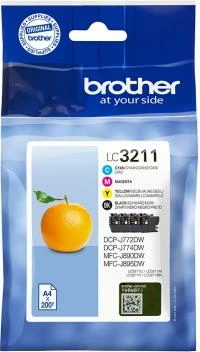 Kartush boje multipack, Brother LC-3211 LC3211VALDR, rendiment standard, set 4 ngjyra
