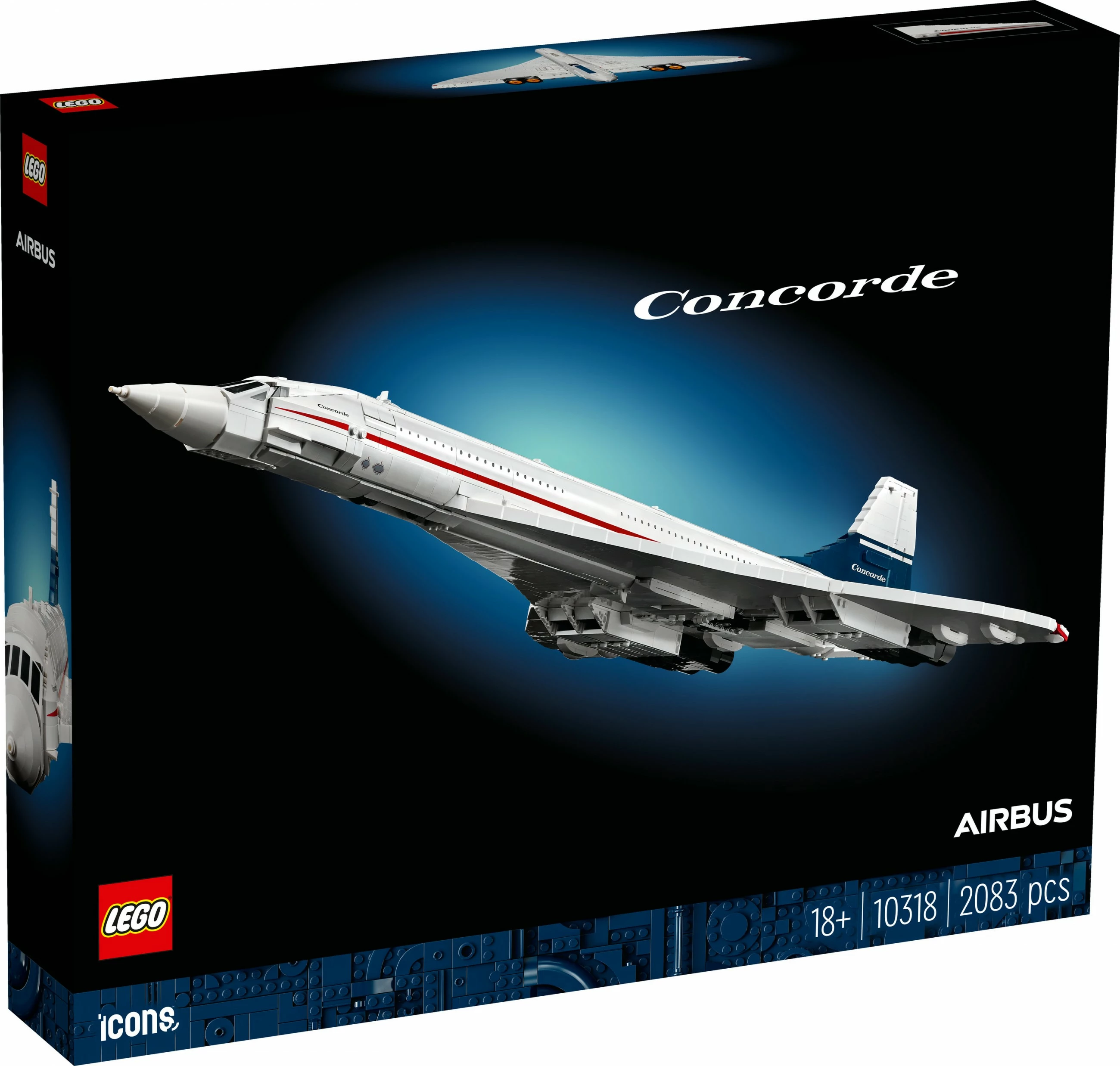 Set ndërtimi LEGO ICONS Concorde, 2083 pjesë, shumëngjyrësh