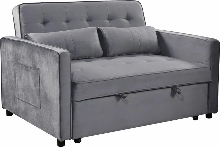 Krevati divan dy ulëse, ngjyrë gri, 133x94x87