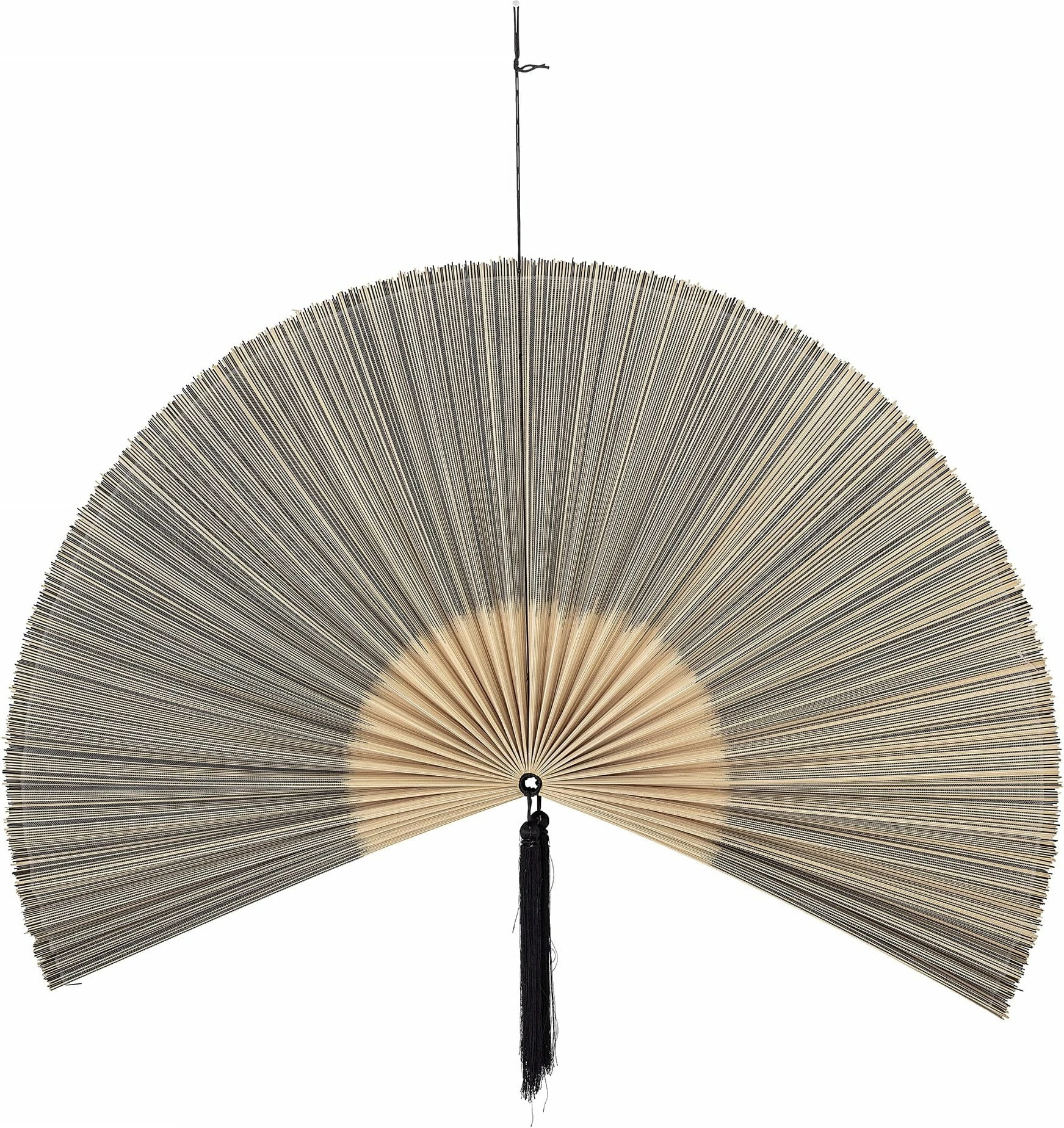 Dekor muror Bloomingville Jaime 145x72 cm, bambu/karagumoy & pambuk, bezhë/zi