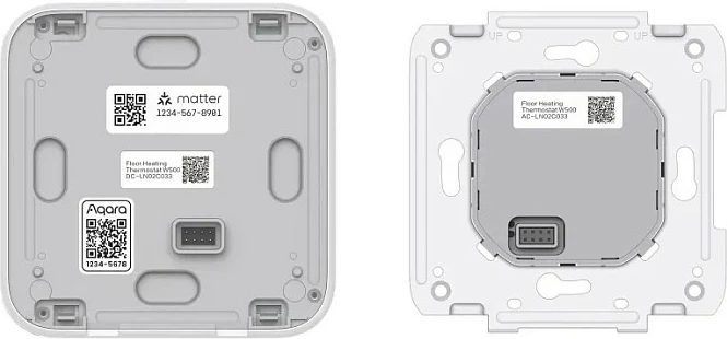Termostat smart Aqara W500, digjital, Thread/Zigbee, për ngrohje dyshemeje, i bardhë