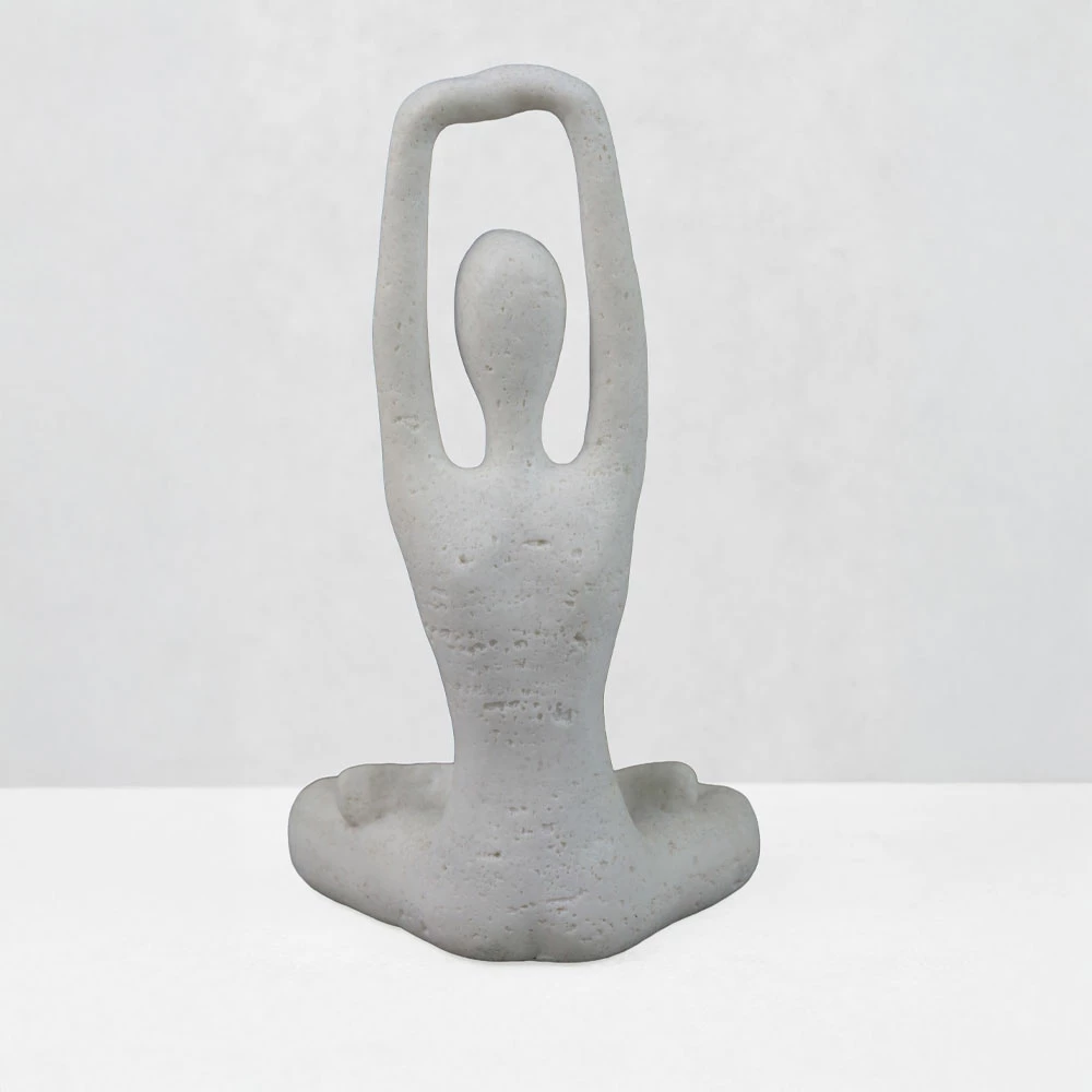 Dekor trup MORPH V, rrëshirë, e bardhë, 12.5x8x21cm