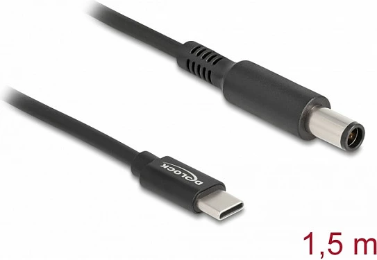 Kabllo karikimi DeLOCK USB-C në Dell 7.4 x 5.0 mm, 1.5 m, e zezë
