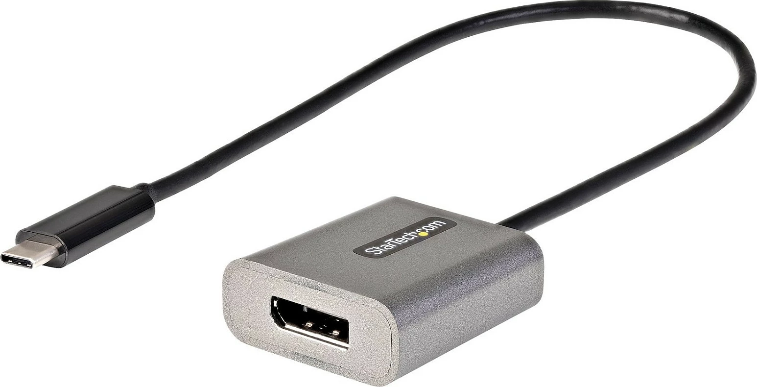 Adapter USB-C në DisplayPort StarTech, DP 1.4, 8K/4K 60Hz, 30cm, zi/gri