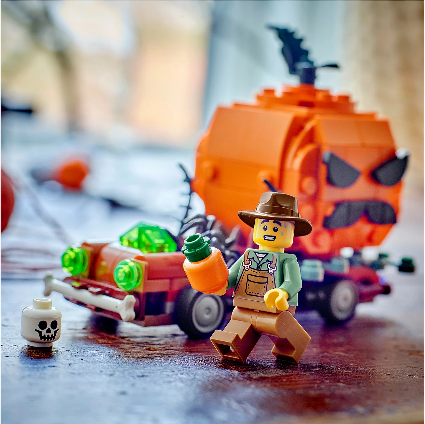 Set ndërtimi LEGO 40822 Jack-O-Lantern Pickup Truck, 177 pjesë, 8+, portokalli