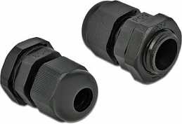 Glandë kablli DeLOCK PG9, IP68, për kabllo 8 mm, paketim 10 copë, e zezë