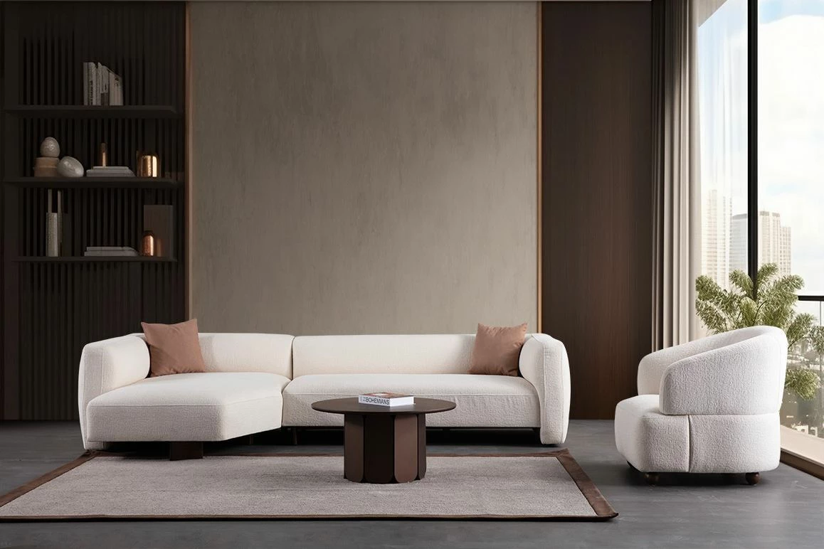 Këndore Rena, e bardhë, Atelier del Sofa, kënd i majtë