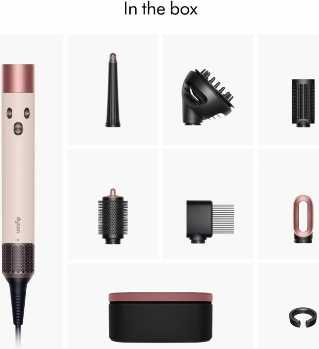 Multistyler flokësh DYSON Airwrap id Curly+Coily, rozë gold/pink, set me 6 pjesë