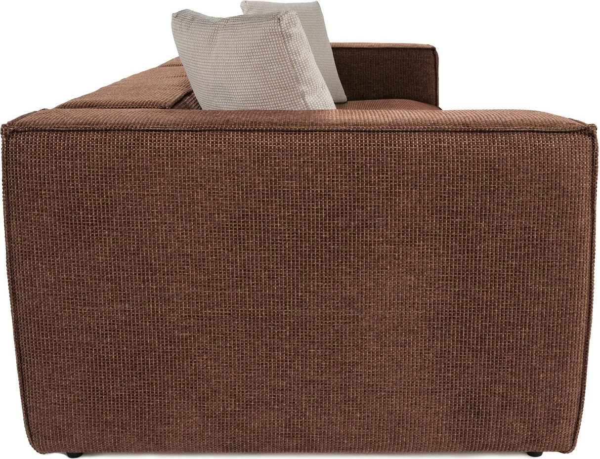 Kauç katër ulëse, stof 100% liri, ngjyrë kafe, Lora L2-2R