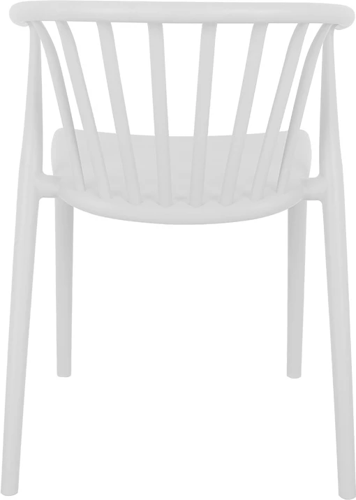 Karrige me krahë Zelma, ngjyrë e bardhë, 55x53x73cm