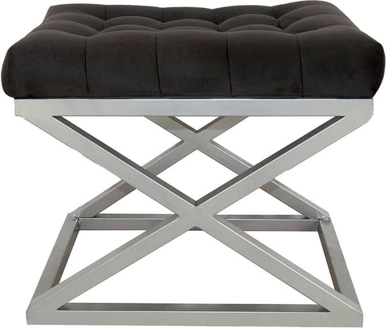 Puf Atelier del Sofa, ngjyrë argjendi e zezë, Capraz
