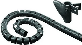 Menaxhues kabllosh MediaRange, spiral, Ø 2 cm, plastikë, i zi