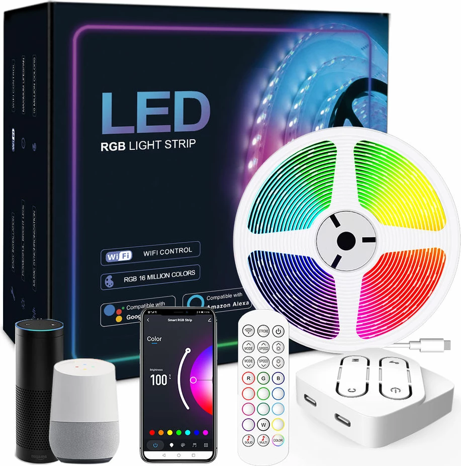 Drita Led SONIT RGBIC 2 Neon-WIFI (Bardhë, 5M 150LED)