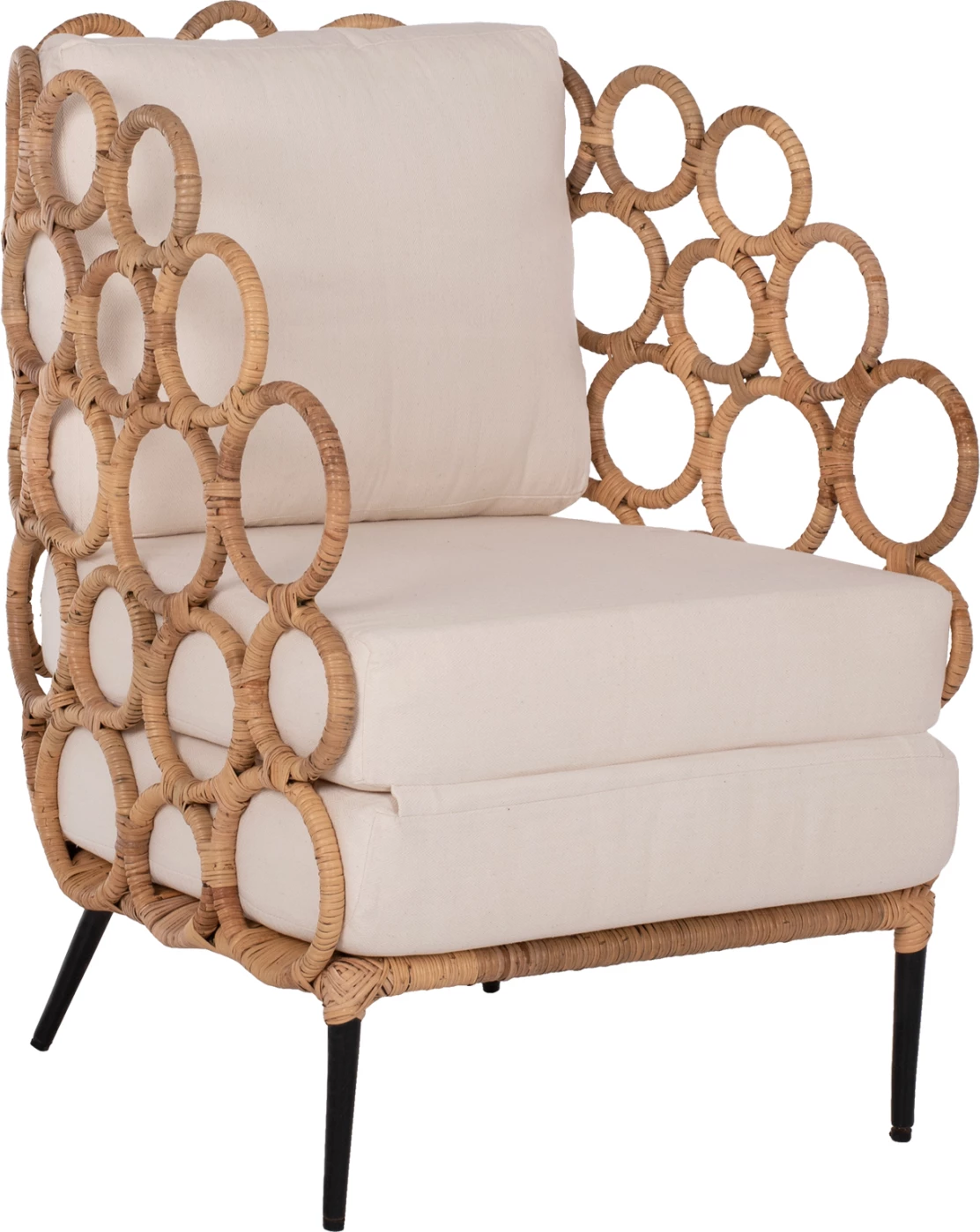 Karrige RINGER FH9341 rattan-metal ngjyrë natyrale 65x69x86H cm