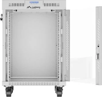 Kasë rack LANBERG Szafy RACK 19 inch 15U 600x600mm, xhami, gri