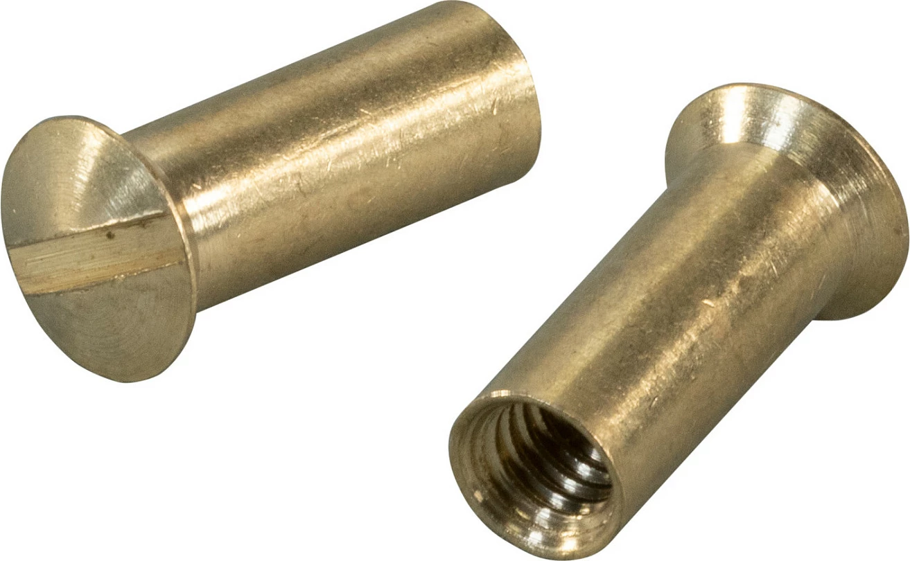 Arrë me mëngë EFB Elektronik Pan Head Sleeve Nut, M4x14, me slot, ngjyrë bronzi