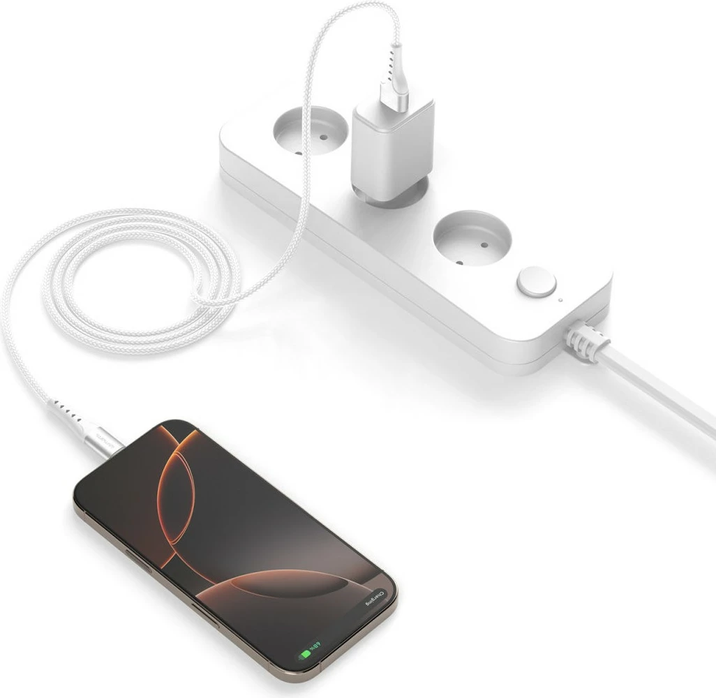 Kabllo USB-A në USB-C 4smarts PrimeCord 1.5m 18W, bardhë