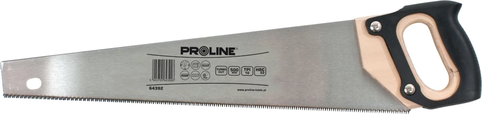 Sharrë dore Proline 64390 400 mm 10TPI, dorezë druri me mbulesë gome