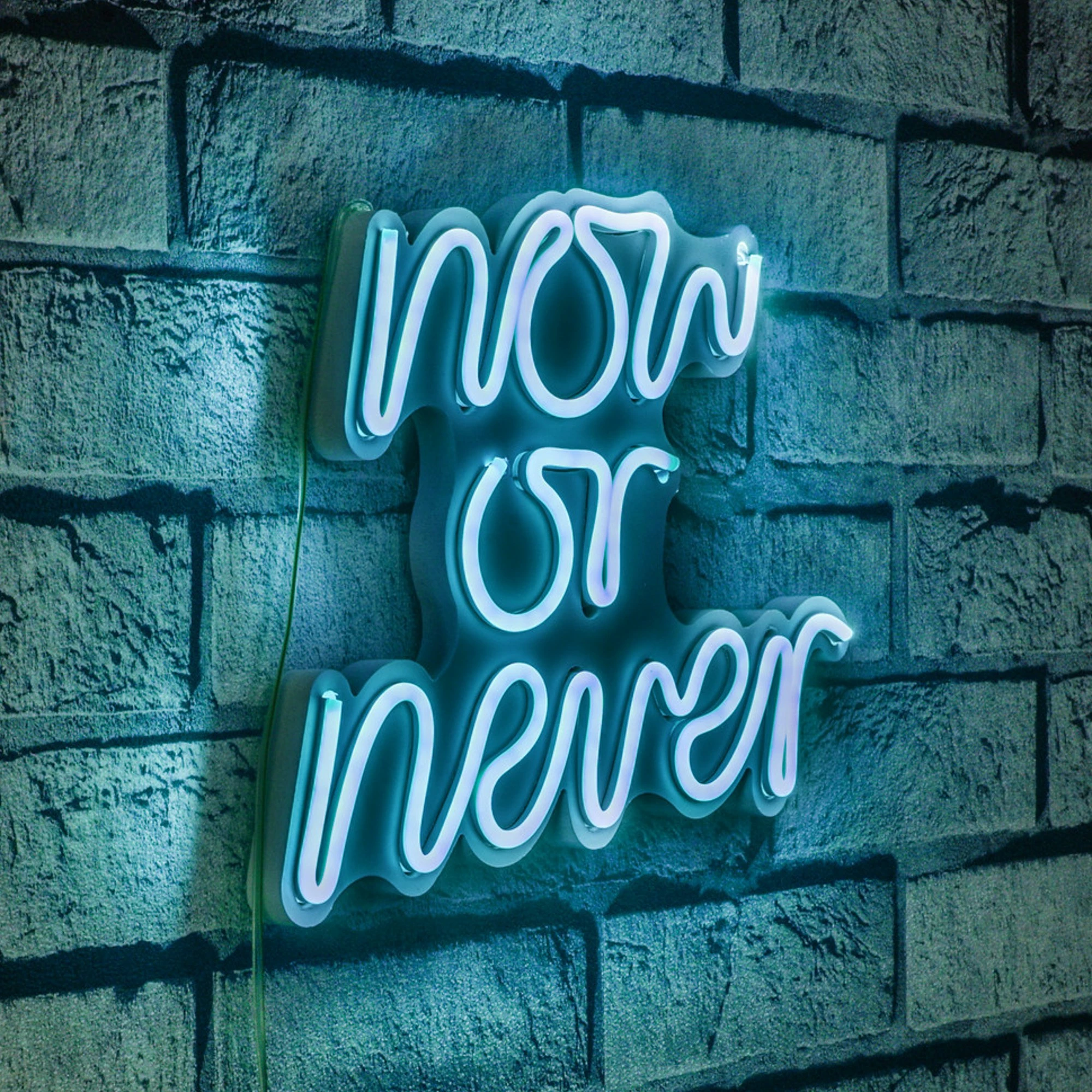 Dritë dekorative LED, plastikë, 'now or never', ngjyrë kaltër