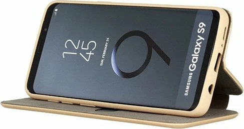 Mbështjellës HAVANA Premium MPN 7548 për iPhone X/Xs, flip cover i butë me magnet dhe xhep për kartë, e artë