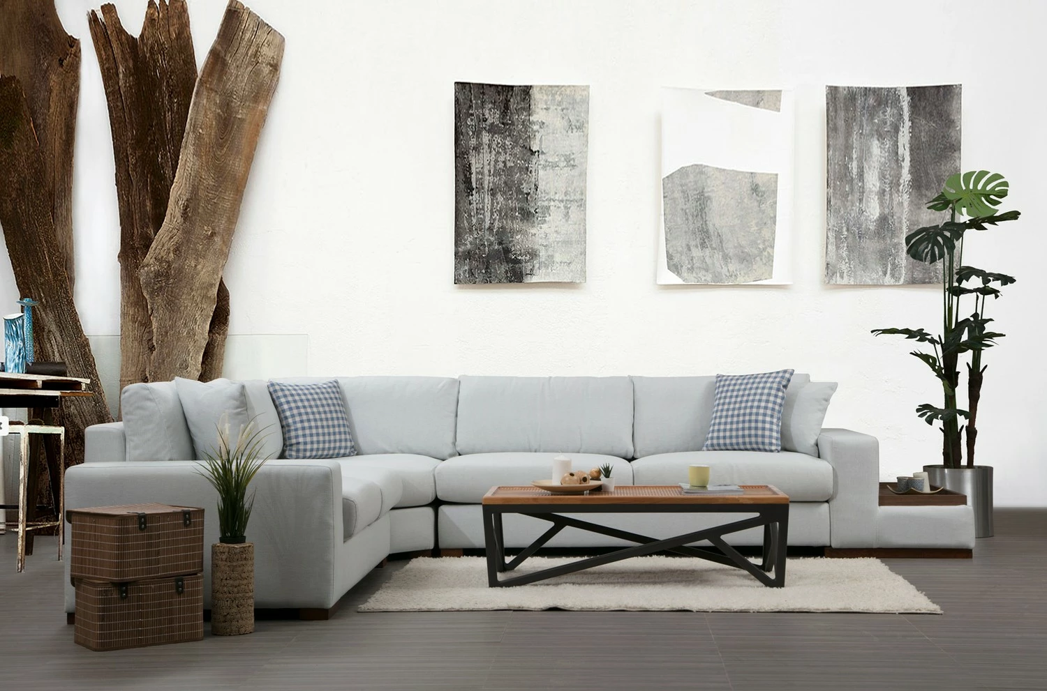 Këndore Atelier del Sofa, Loop 21, ngjyrë e bardhë