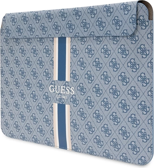 Mbështjellës laptopi Guess 4G Printed Stripes, deri 16", Blu