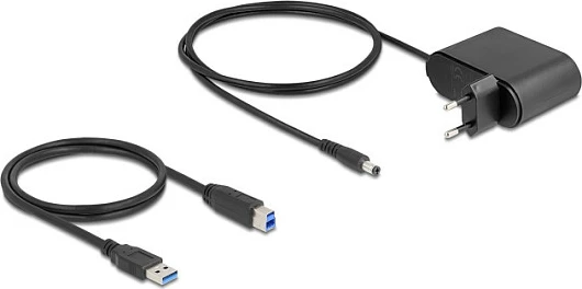 Docking station DeLOCK 64332, me 3 slote për HDD/SSD SATA 2.5/3.5, USB 3.2 Gen 1, e zezë