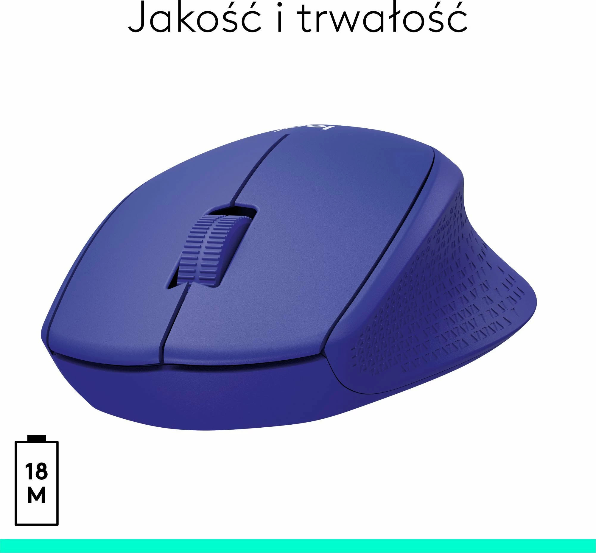 Maus Logitech M330 Silent Plus 910-004910 1000 DPI Wireless USB, blu