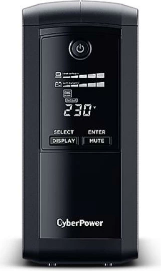 UPS, CyberPower Value Pro VP1000EILCD, LCD, AVR, backup 1 min, 335×145×300 mm, e zezë