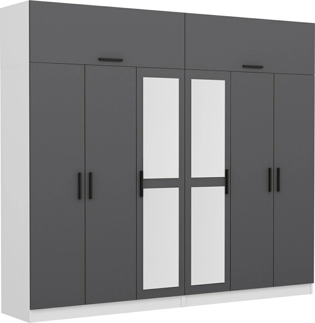 Dollap garderobe Skye Decor, ngjyrë antracit, 270x235x52cm