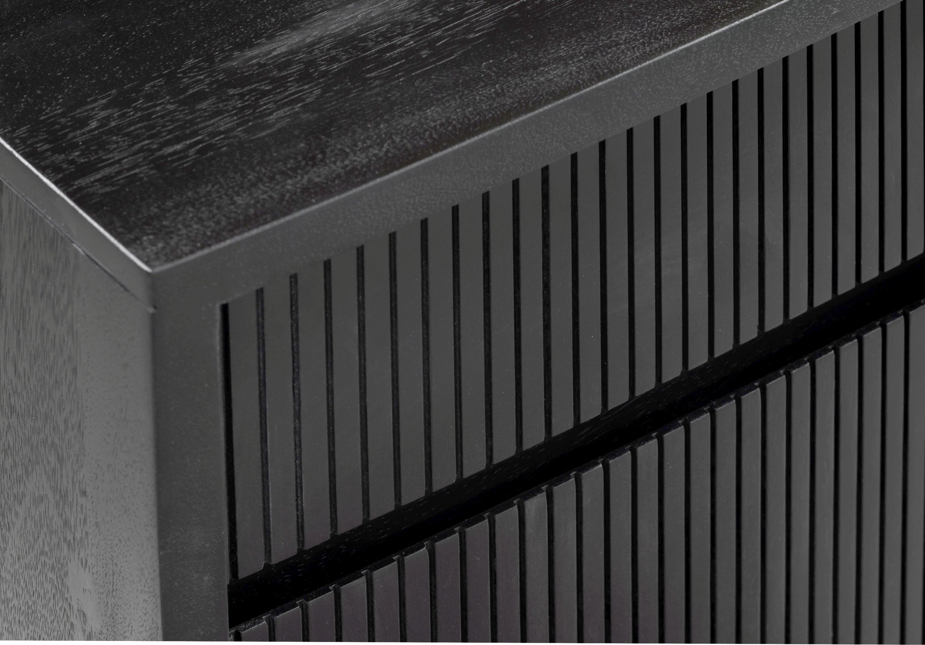 Bufe CAPO me 4 dyer, 4 sirtarë, ngjyrë e zezë, 180x40x75cm