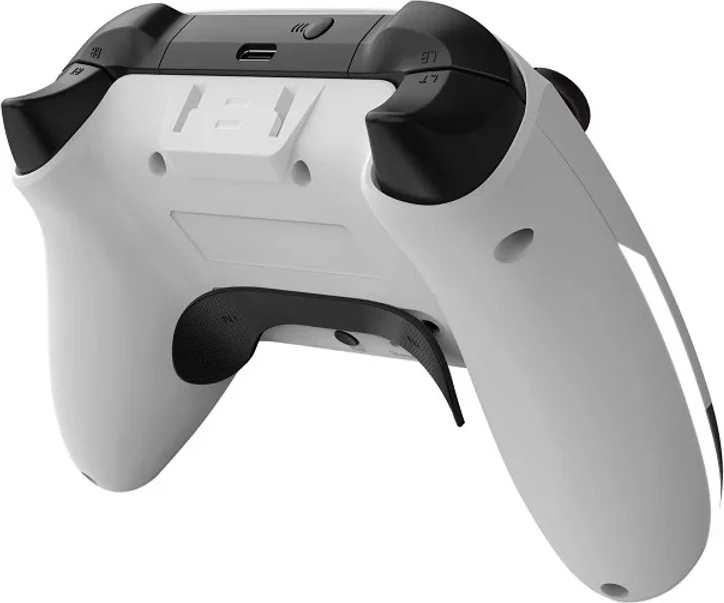 Kontroller pa kabllo DRAGONSHOCK Aurora+ Germany, Bluetooth, Hall Effect, RGB, bateri 800 mAh, për Switch/Switch OLED/Switch 2, PC & mobil, me kabllo USB-C 2 m, bardhë/zezë me detaje ari