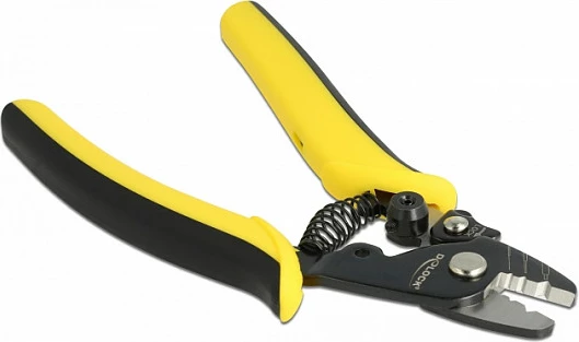 Vegël për zhveshje kabllosh fibër optike DeLOCK 90552, 160 mm, e zezë/verdhë