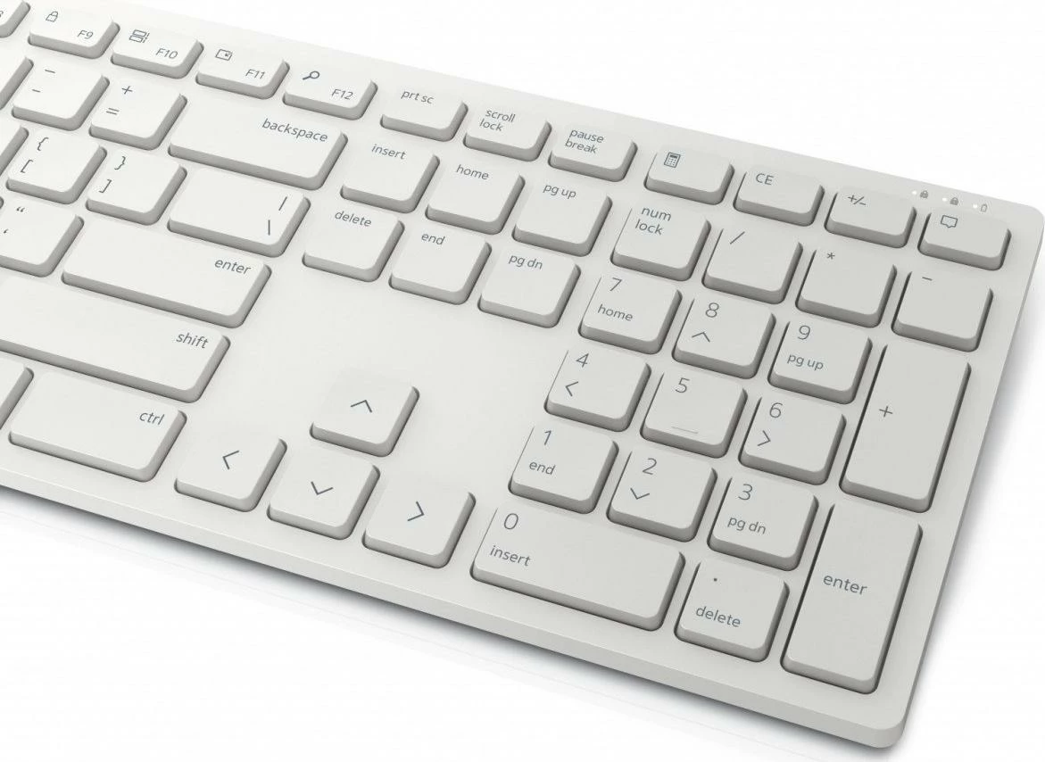 Set tastierë + maus wireless Dell KM5221W (580-AKEZ), US layout, 2.4GHz USB adapter, optik, i bardhë