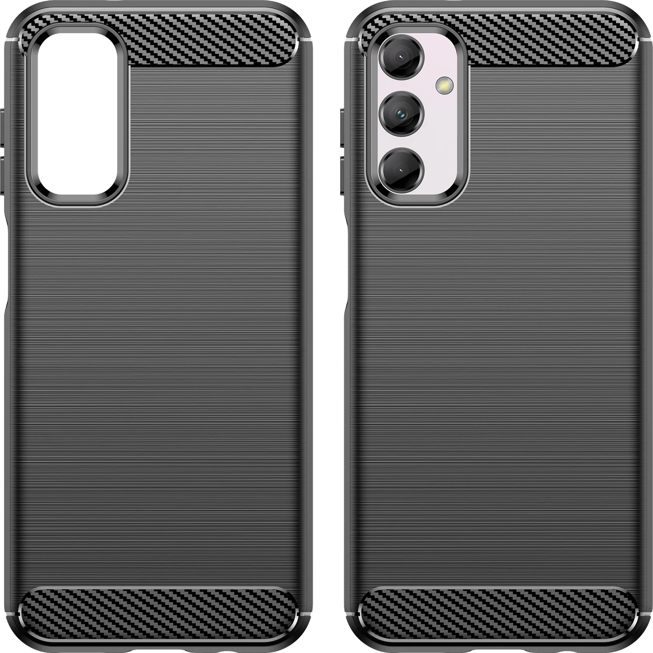 Mbështjellës Hurtel Carbon Case për Samsung Galaxy M14, i zi