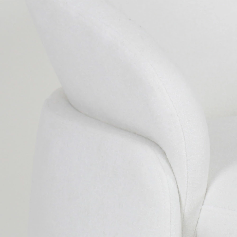 Karrige e ulët FRU, e bardhë, 71x63x78cm