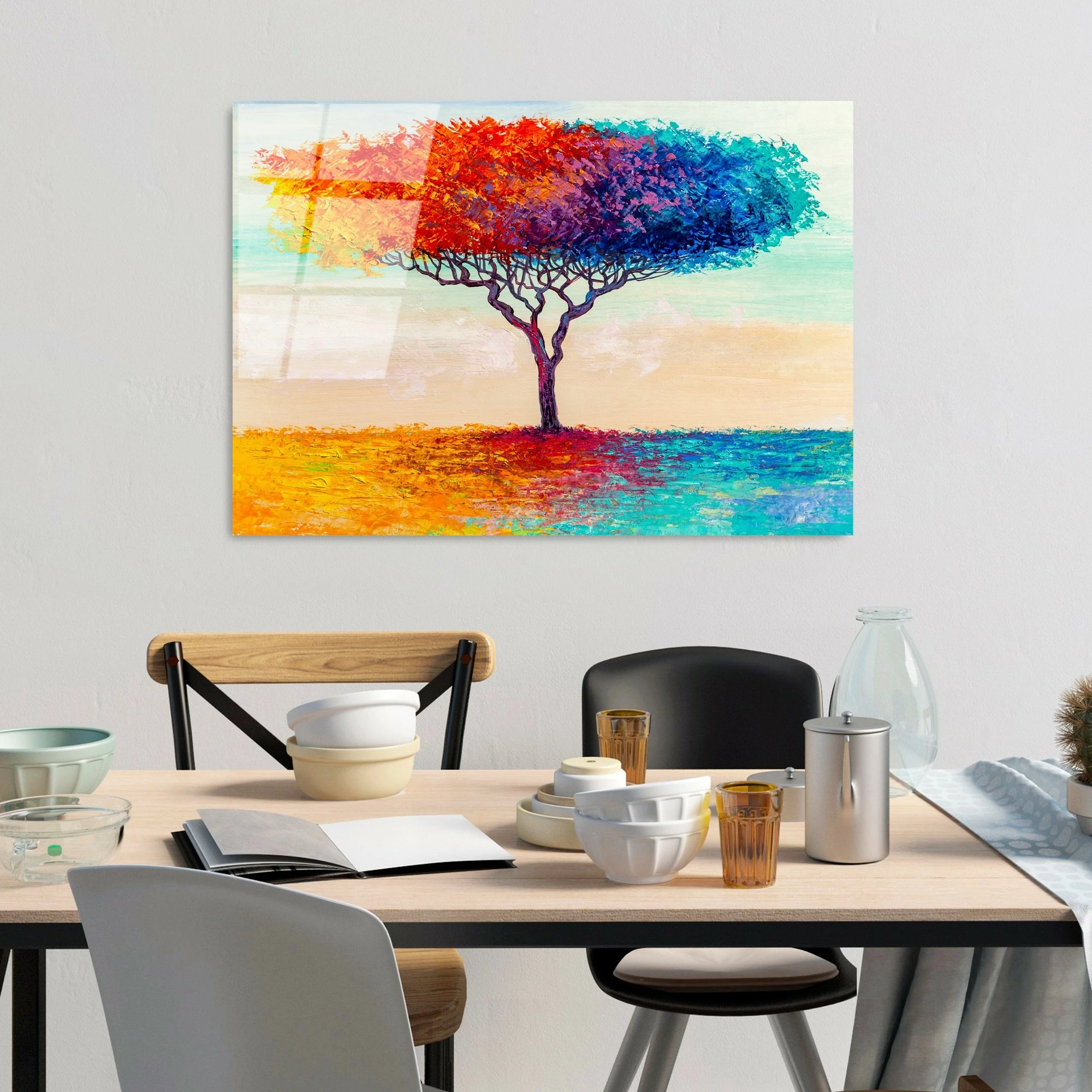 Pikturë dekorative prej xhami të temperuar, shumëngjyrëshe, Wallity UV-769, 70x100cm