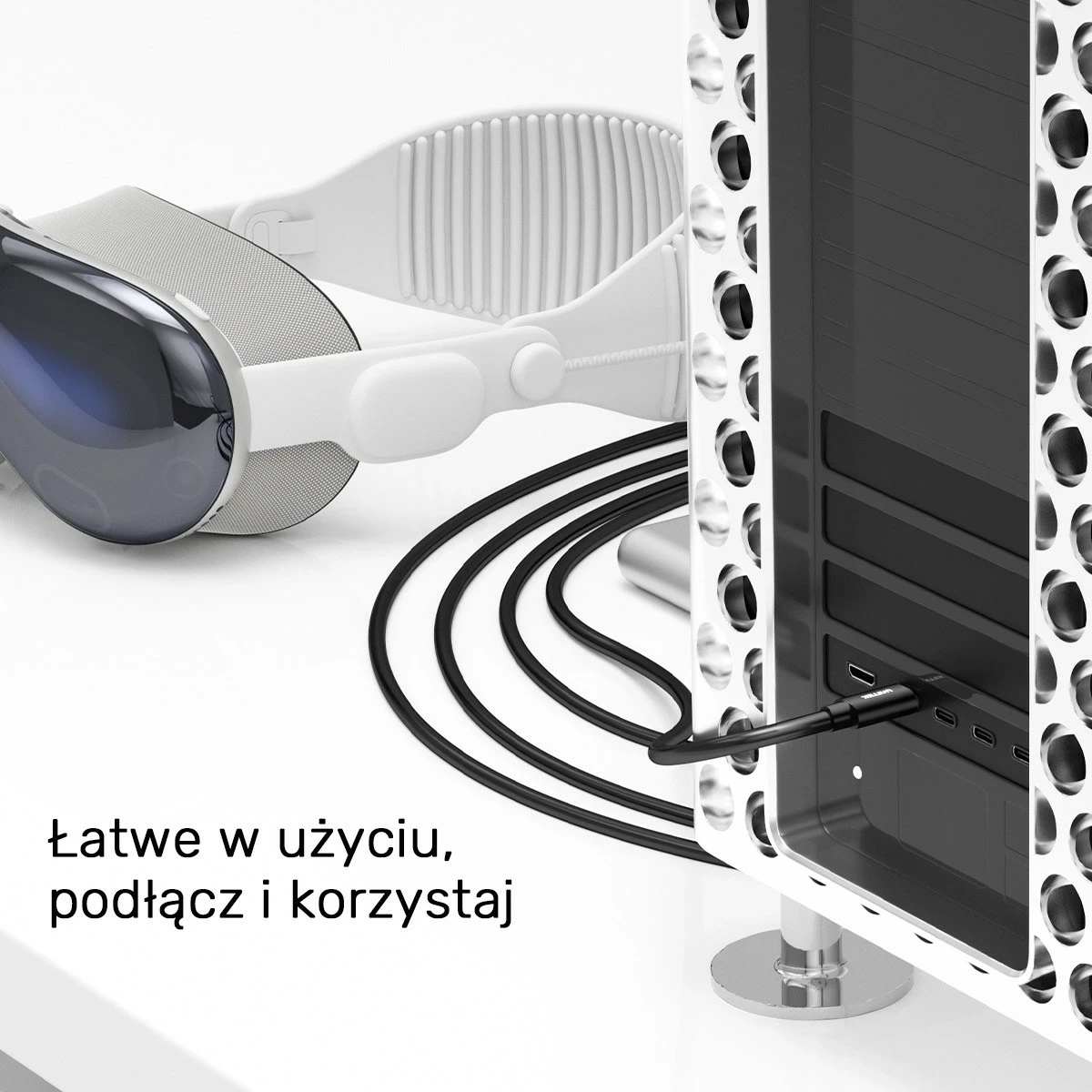 Kabllo USB-C në USB-C Unitek VR Link Pro, 5Gbps, 60W, e zezë