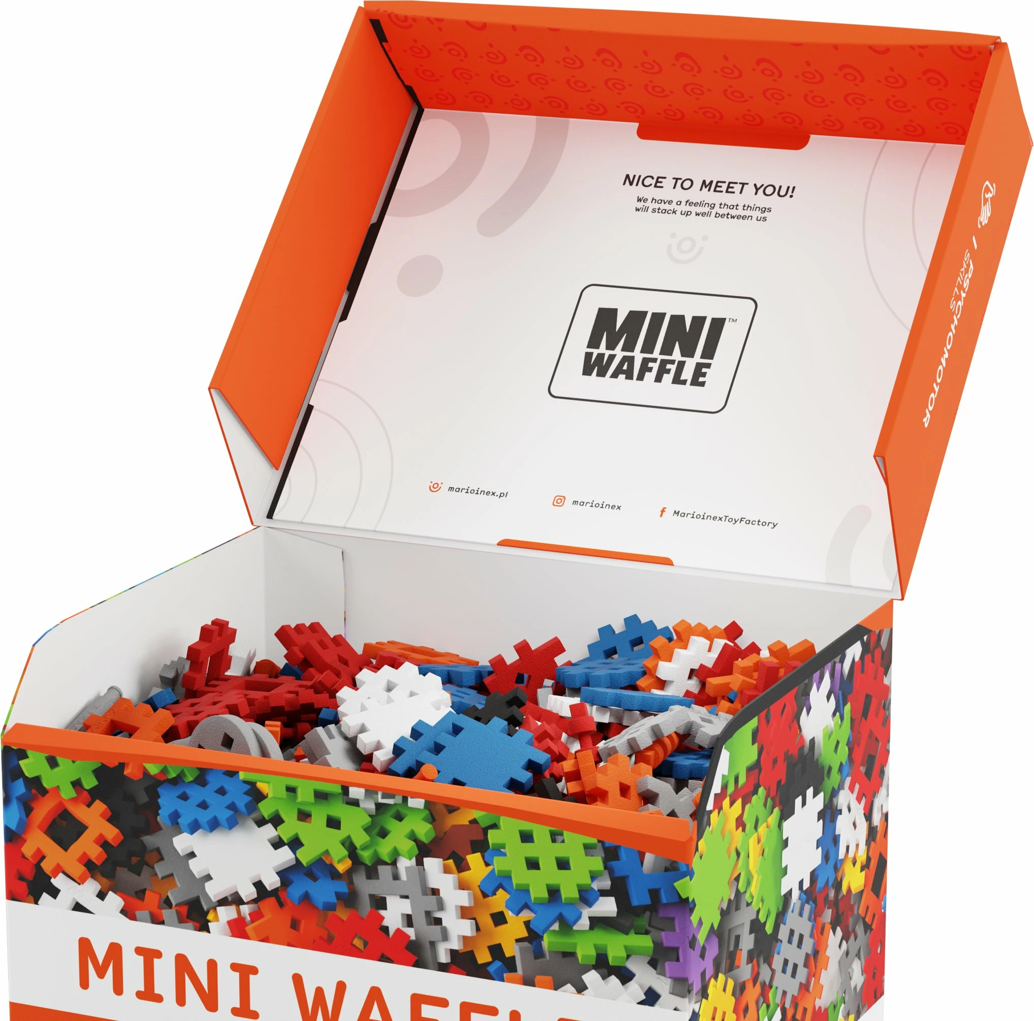 Blloqe konstruktori Mini Waffle Marioinex 902288 500 copë, shumëngjyrëshe