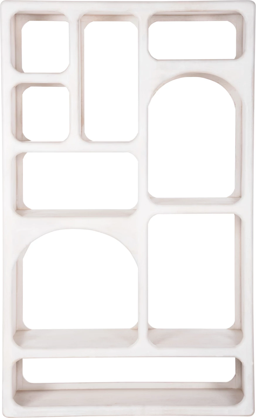 Raft librash HANDYR FH9707 dru mango i fortë, ngjyrë e bardhë, 100x35x165H cm